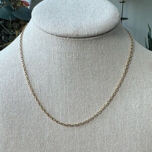 Erica Molinari Gold Light Slim Paperclip Chain